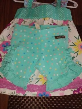 Matilda Jane Floral Imagination Tunic And Sprinkle Candy Shorties